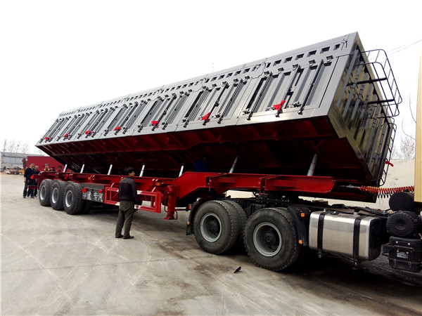 重型側(cè)翻自卸半掛車