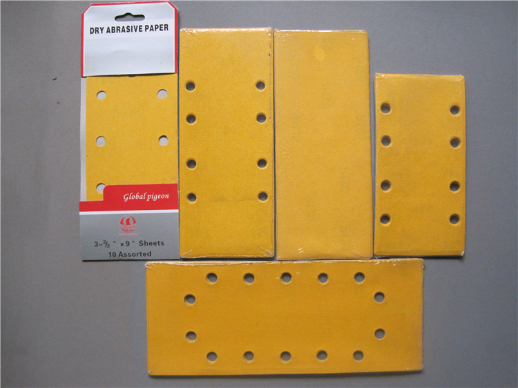 國產白紙白剛玉異形干磨砂紙